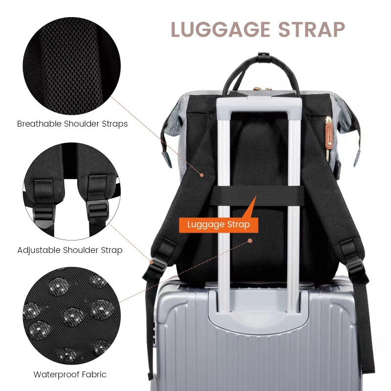 LOVEVOOK Laptop Backpack for Women  17 Inch Work Business Backpacks Purse With Large Capacity  Waterproof Nurse Bag College Bookbag for School  Waterproof Casual Daypack for Travel - Image 4